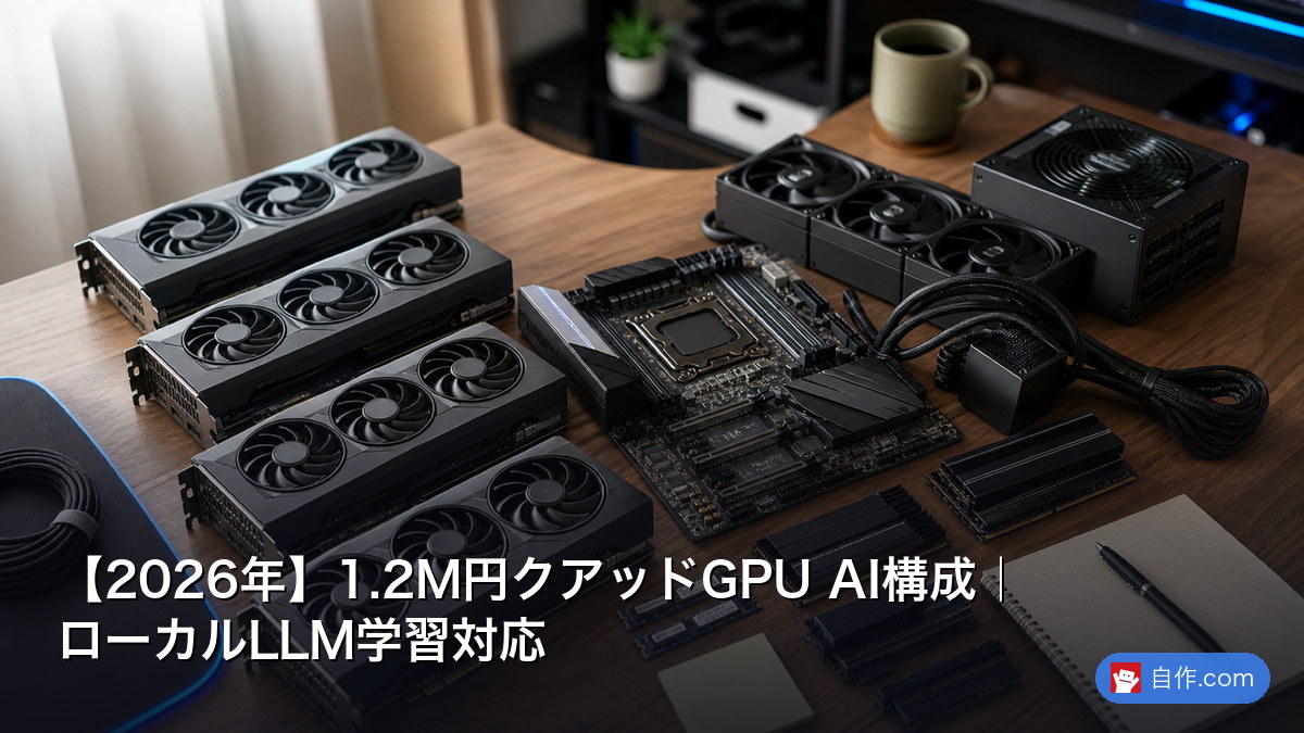 1.2M円クアッドGPU AI構成｜ローカルLLM学習対応 | 自作PC関連記事 