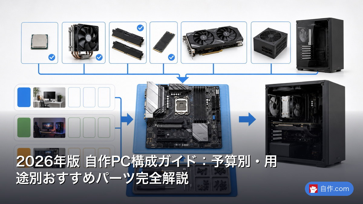 2026年版 自作PC構成ガイド：予算別・用途別おすすめパーツ完全解説