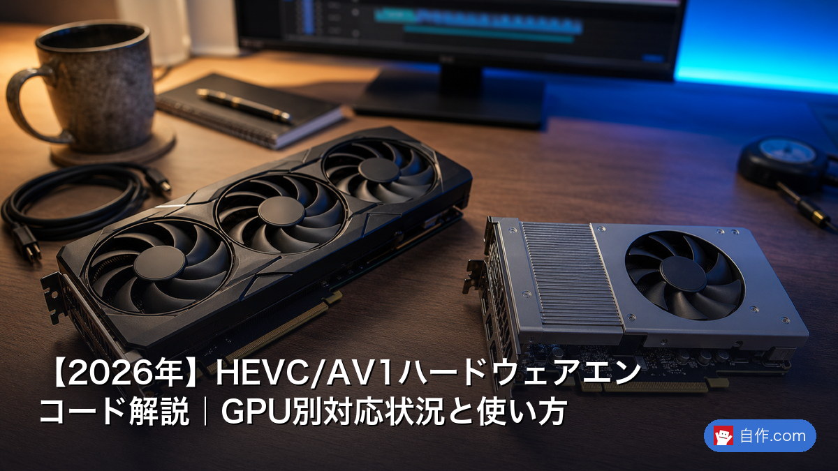 【2026年】HEVC/AV1ハードウェアエンコード解説|GPU別対応状況と使い方 | 自作PC関連記事 - 自作.com