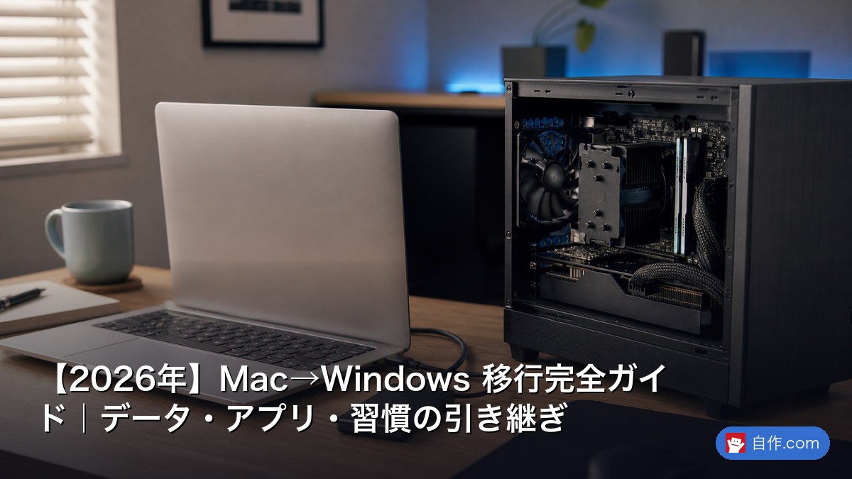 2026年】Mac→Windows 移行完全ガイド｜データ・アプリ・習慣の 