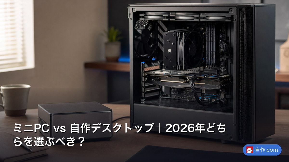ミニPC vs 自作デスクトップ｜2026年どちらを選ぶべき？ | 自作PC関連 