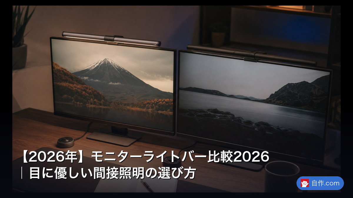 持運びモニターライト2026年新モデル 2026年】モニターライトバー比較2026｜目に優しい間接照明の選び方