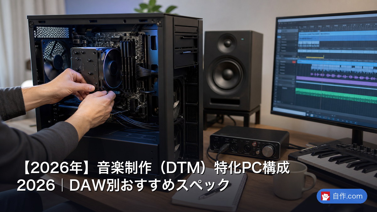 最強DTM特化pc 2026年】音楽制作（DTM）特化PC構成2026｜DAW別おすすめスペック