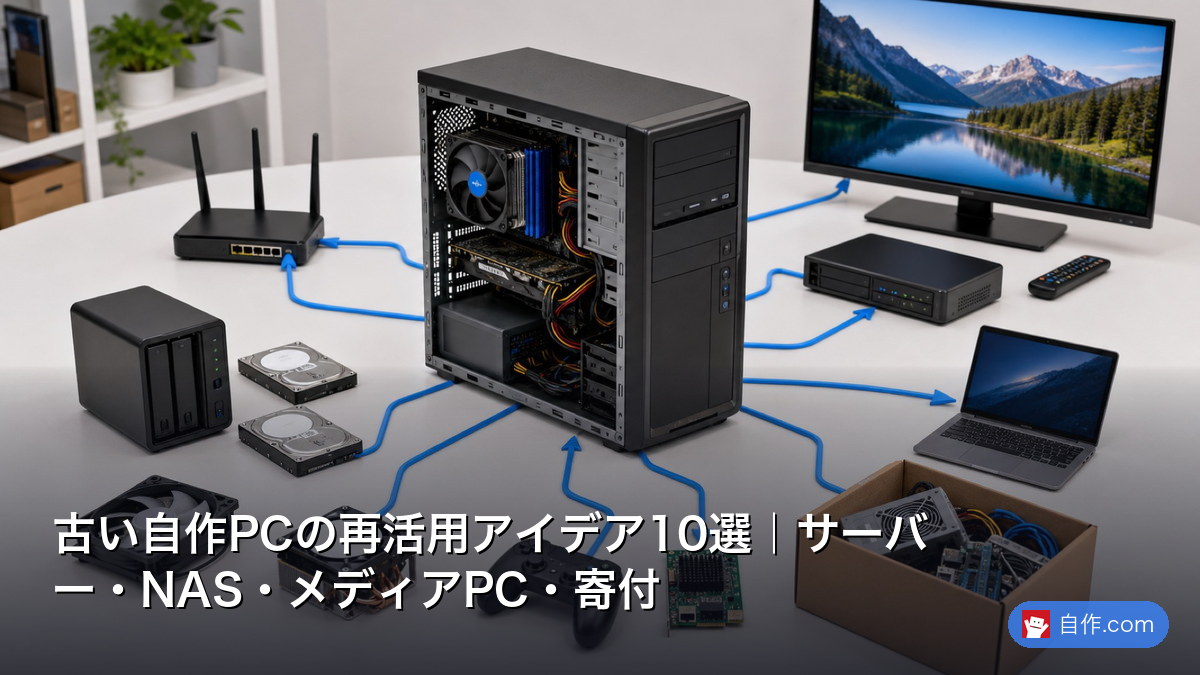 古い自作PCの再活用アイデア10選｜サーバー・NAS・メディアPC・寄付 