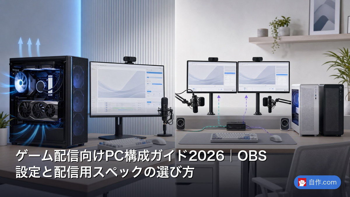 ゲーム配信者向け最強PC構成 2026年決定版｜Twitch・YouTube完全対応の