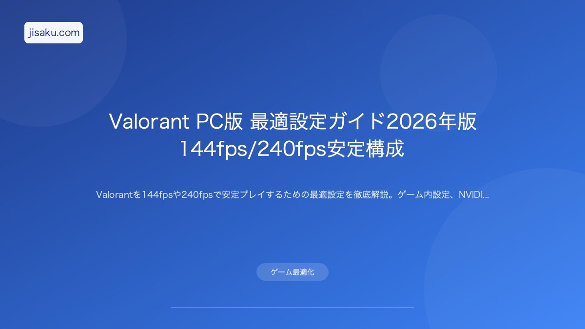 Valorant 最適設定方法｜AMD・NVIDIA別グラフィック設定完全ガイド