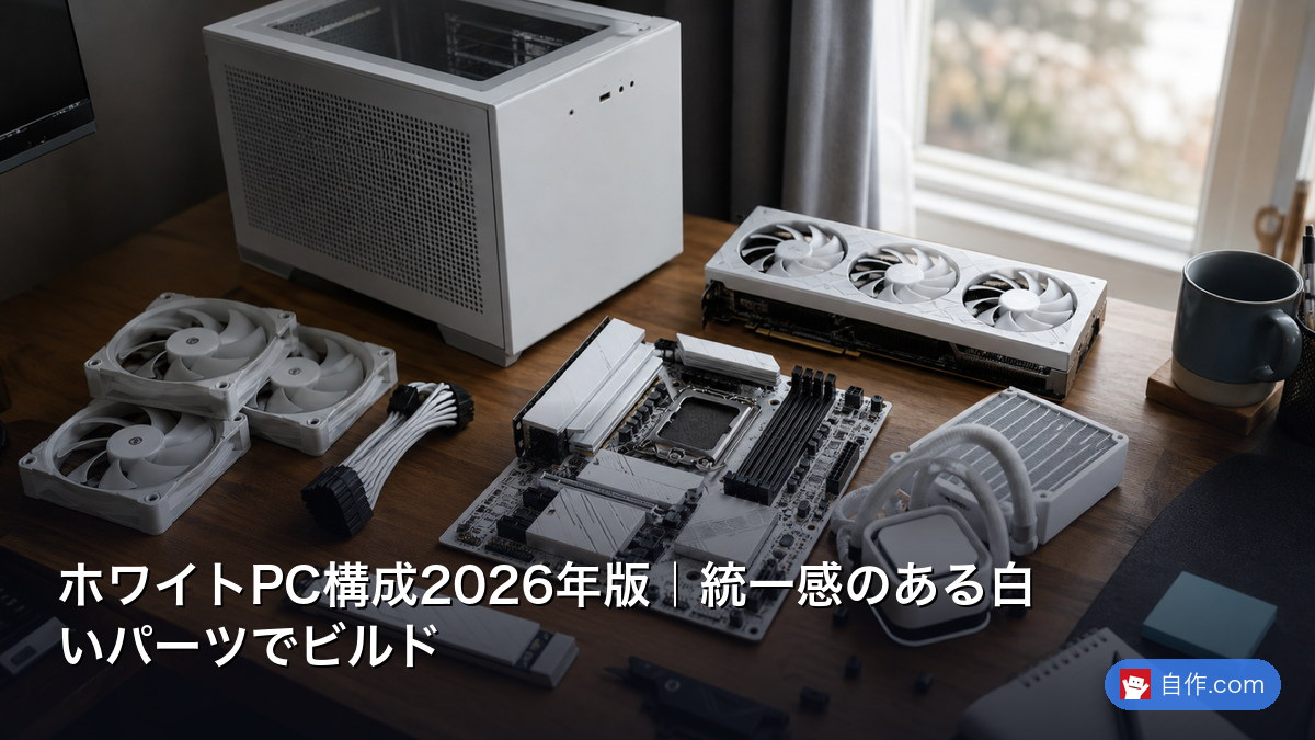 白色PCケースおすすめ 2026年版｜映えるホワイトPC構成のコツ | 自作PC